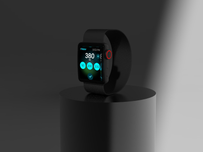 Smartwatch 3D photorealistic rendering