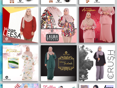 Social Media Posters for Muslimah Fashion