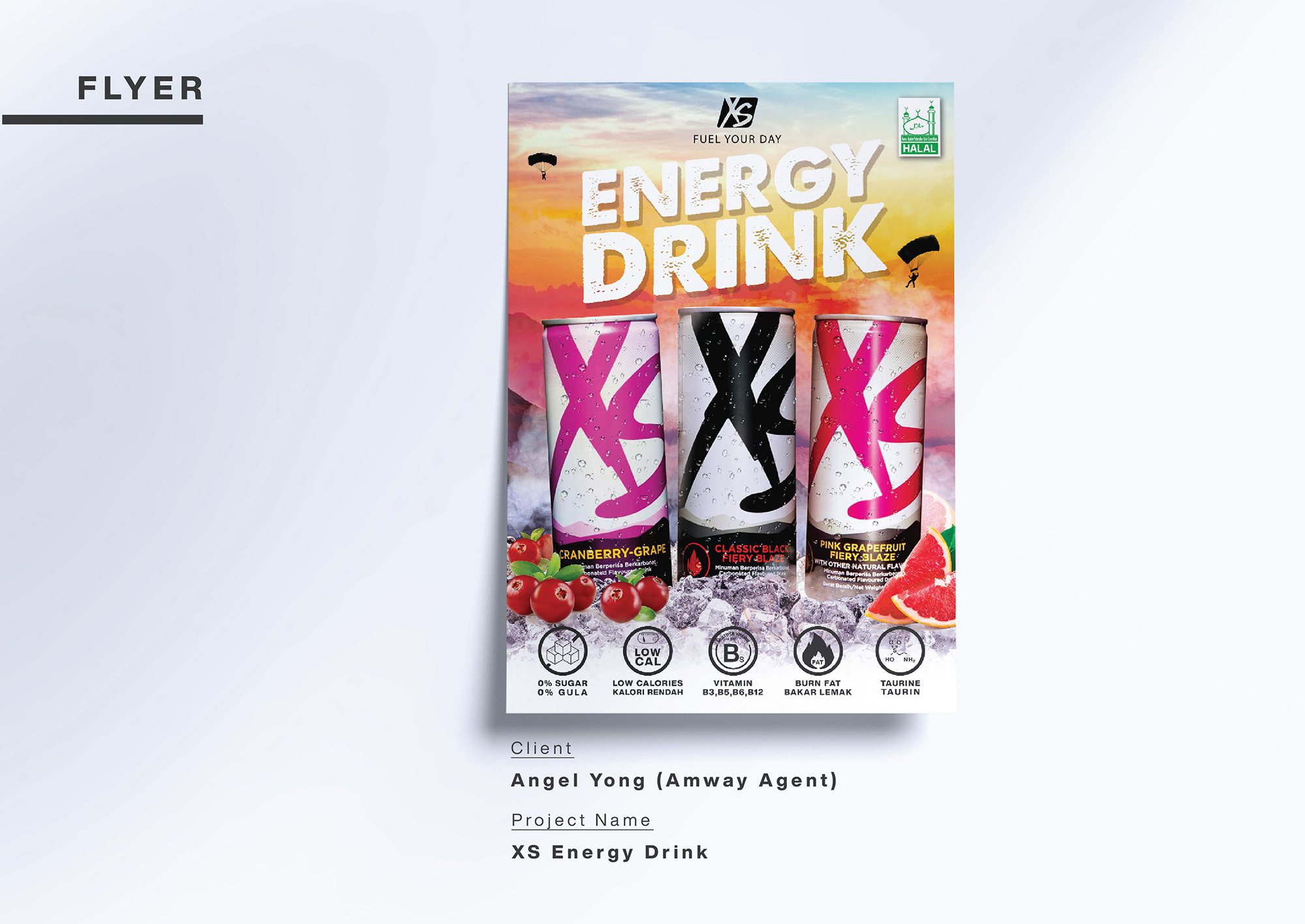 Flyer Design- XS Energy Drink (Amway)