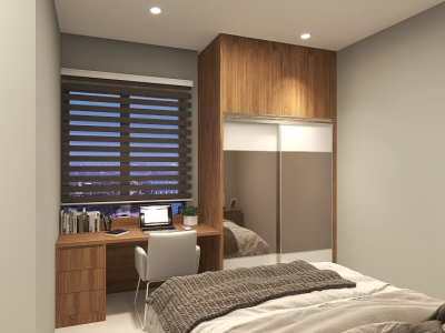 Bedroom Wardrobe & Study Table