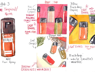 PRODUCT PHOTOGRAPHY (MAC COSMETICS PLAY SETTING SPRAY) SKETCH