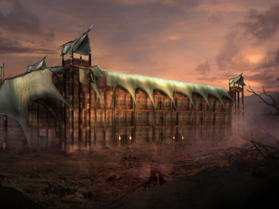 Crimson Age - Narcissian Fortress Matte Painting for Group Project