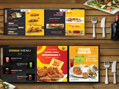 MENU CARD WITH PROMOTION SERIES