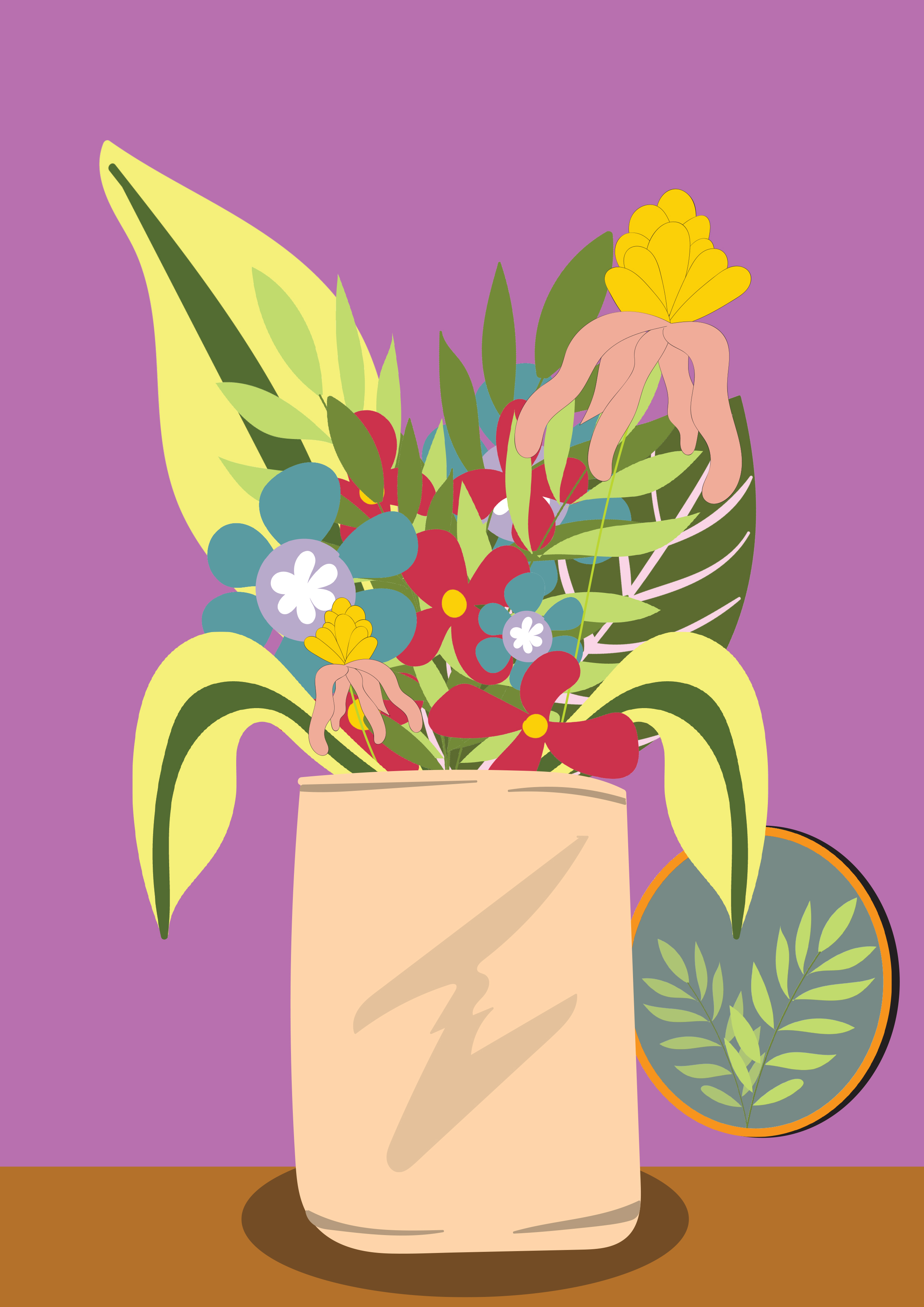 Vase of Flowers Illustration 