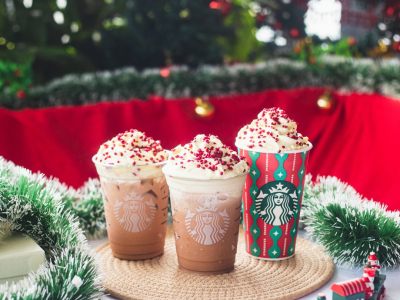 Starbucks' Holiday Beverages Product Launch Visual