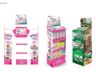 Standee design for Magic Clean and Leila Ghee pure oil