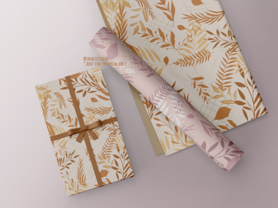 Free-gift-wrapping-paper-mockup