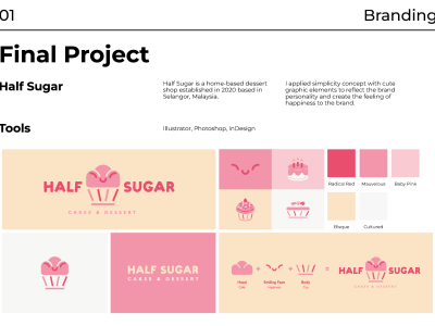 Brand Identity Design for Online Dessert Shop
