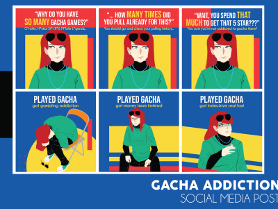 Gacha Gambling Addiction Campaign - Social Media Post