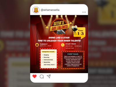 Social Media Visuals for Setias's Got Talent 2024