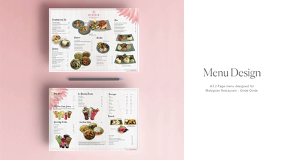 Onde Onde Malaysia (Menu Design)