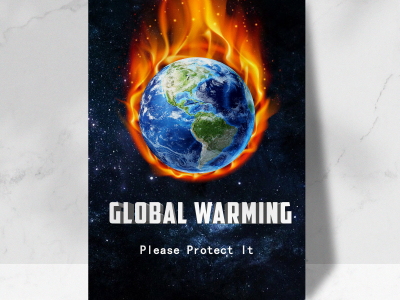 Global-warming-poster-earth-is-burning