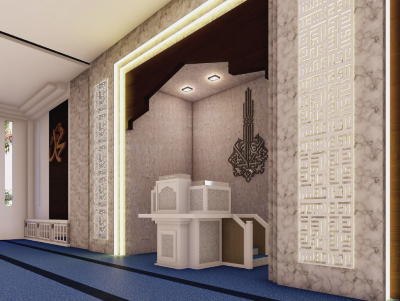 Masjid Parit Awang - Mihrab Wall