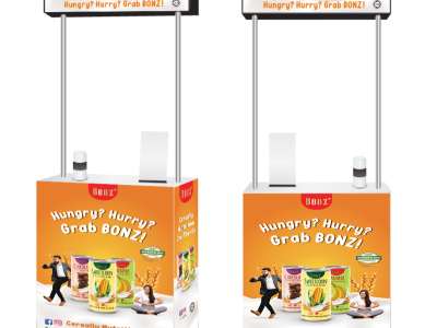 Promo Display Stand Table Design - Bonz Cereal Milk Drink